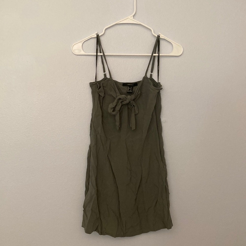 Army Green Forever21 Mini Dress